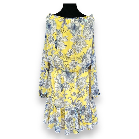 Tommy Hilfiger Yellow and Blue Humming Bird Floral Dress - Picture 5 of 9